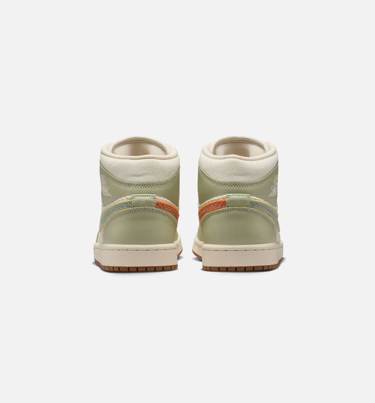 Air Jordan 1 Mid SE Women's Sneakers - Olive Aura / Pearl White / Lawn