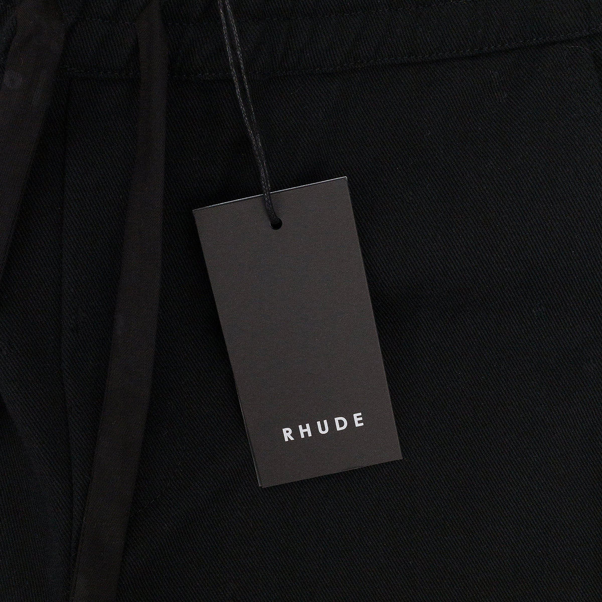 BLACK PIPED TWILL TRACK PANTS