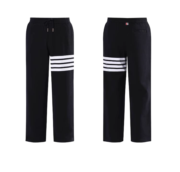 Thom Browne Style Men's Straight - Leg Cropped Trousers - 100% Cotton with Adjustable Backstrap with...